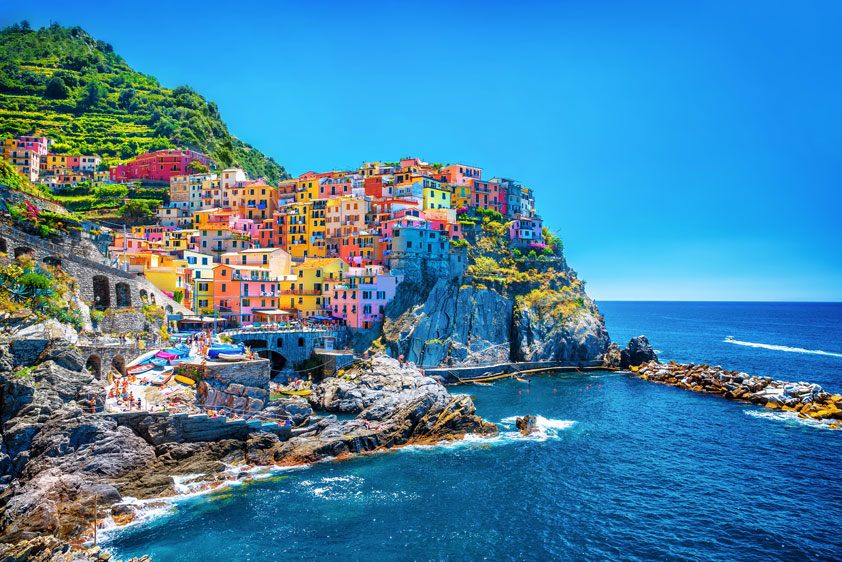 Cinque Terre Italy for one of the best beach destinations with five unique beach towns