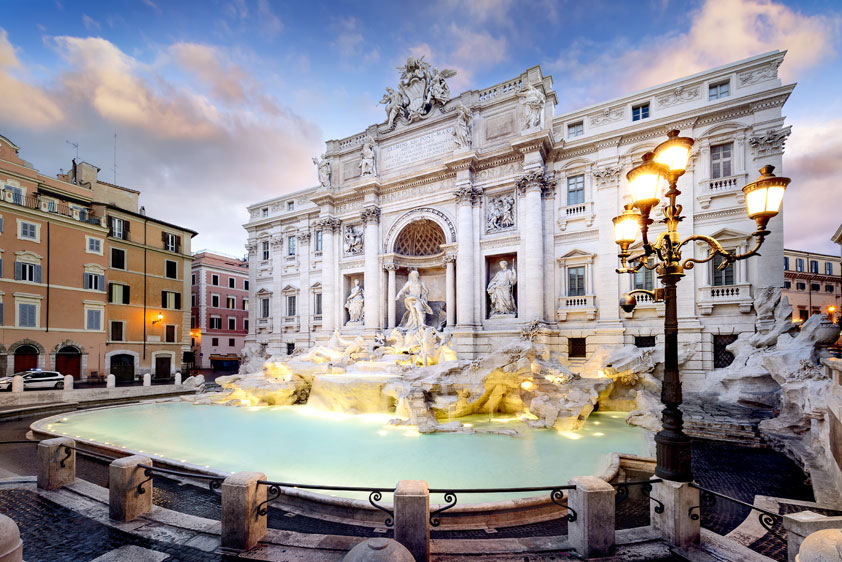 Trevi Fountains of Rome Italy