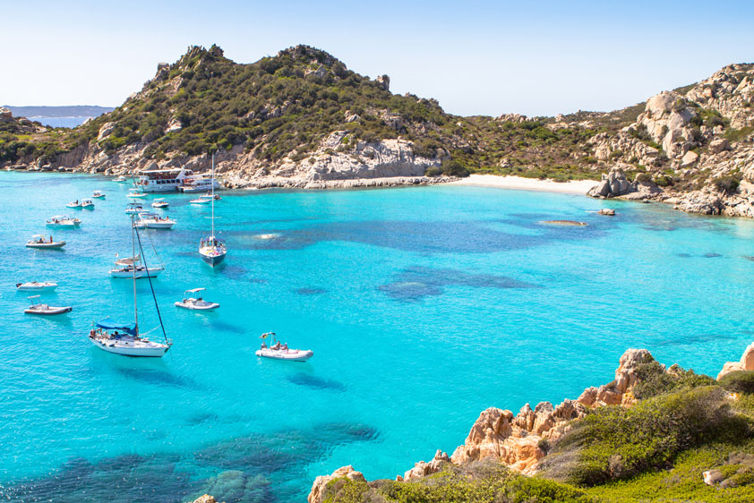 Sardinia Italy Island with beautiful blue water