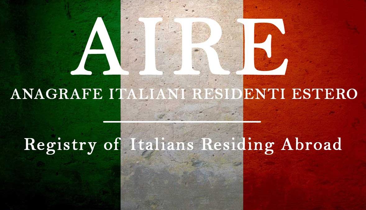 What is AIRE - Registry of Italian citizens residing abroad