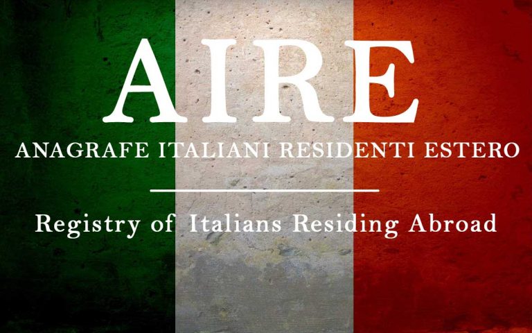 What is AIRE - Registry of Italian citizens residing abroad