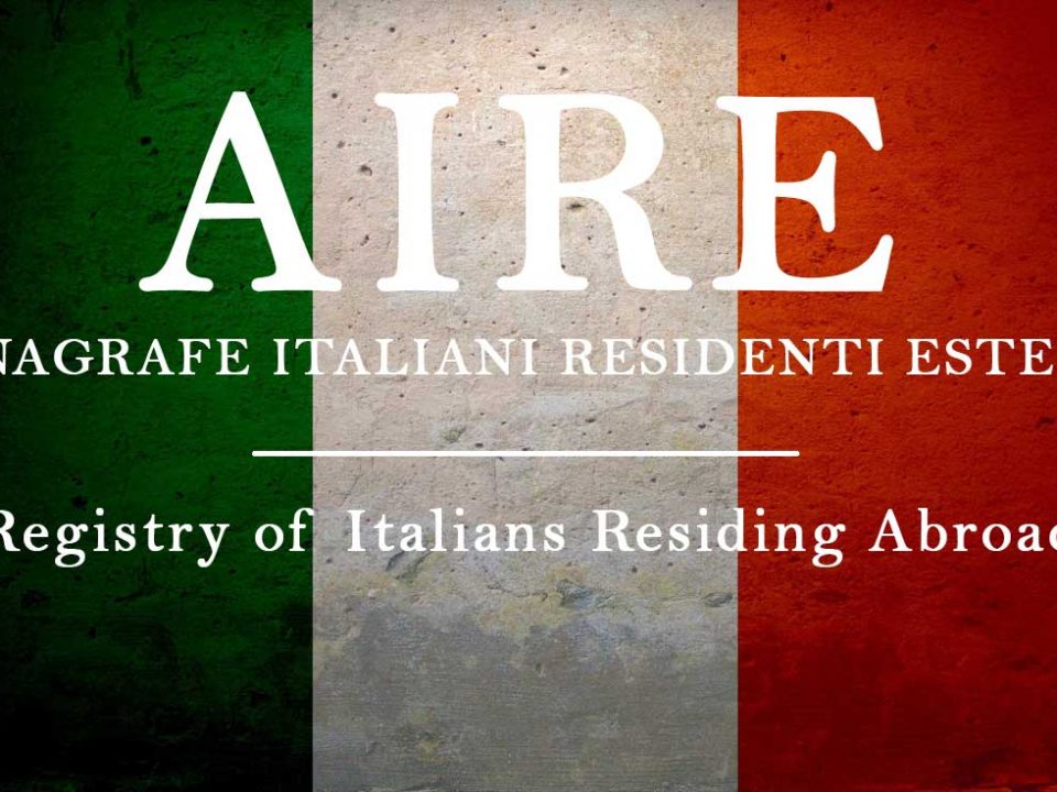 What is AIRE - Registry of Italian citizens residing abroad