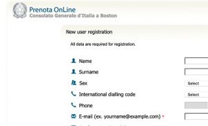 Book an appoinment on Prenota for Italian citizenship